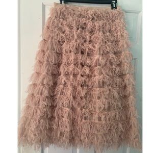 Blush midi skirt